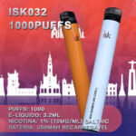 ISK032 POD Descartável 1000 Puffs cigarro eletrônico vape