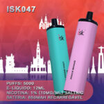 ISK047 POD Descartável 5000 Puff com fluxo de ar ajustável e bateria recarregável 5% nicsalt