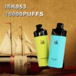 ISK053 Vape POD Descartável 15000 Puffs cartuchos vazios com fluxo de ar ajustável em DTL e MTL leves